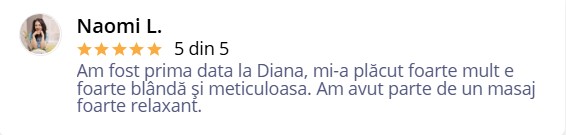 Captură ecran recenzie client — Diana